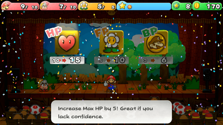 Paper Mario TTYD Switch Remake - Choose an Attribute to Improve