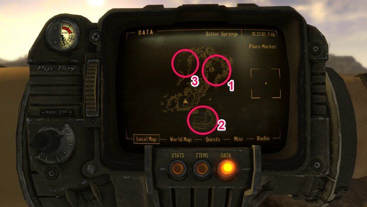 Fallout New Vegas Attackers Map