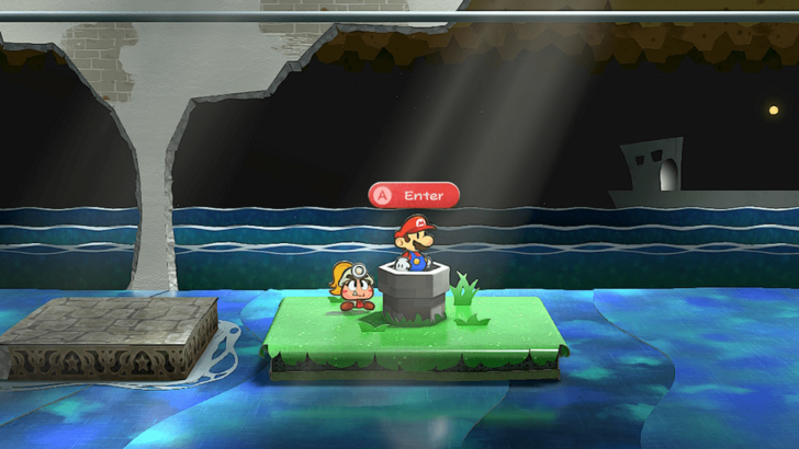 Paper Mario TTYD Switch Remake - Petal Meadows Warp Pipe in Rogueport Sewers.png