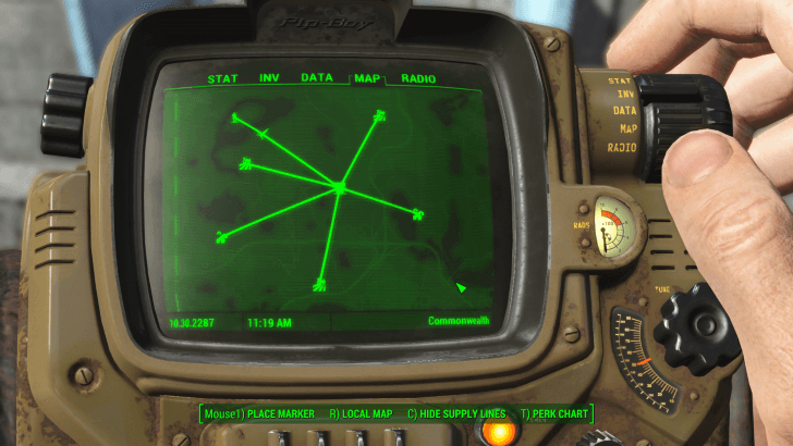 Fallout 4 Supply Lines Map - Central Settlement