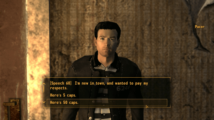 Fallout New Vegas Pacer Bribe
