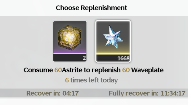 Wuthering Waves - using Astrites for Waveplates