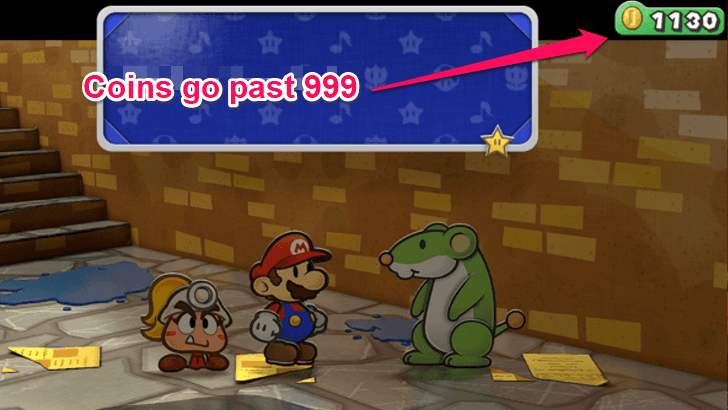 Paper Mario Thousand Year Door - Max Coins Increased