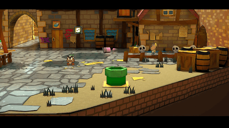 Paper Mario TTYD Switch Remake - Hit Blue ! Block to Reveal Shortcut