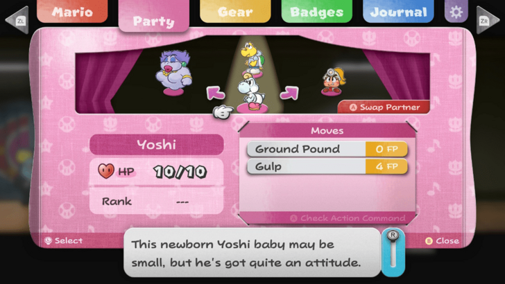 Paper Mario TTYD - Yoshi Partner