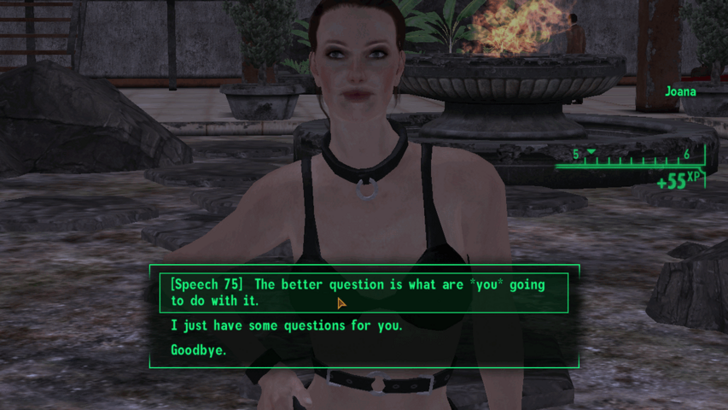Fallout New Vegas - Pass Joana Speech Check