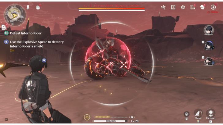 Wuthering Waves - Use Explosive Spear on Inferno Rider