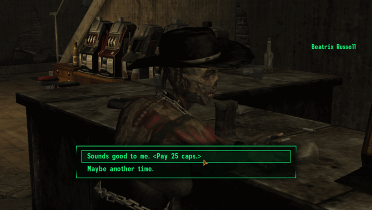 Fallout New Vegas - Pay Beatrix for her Services