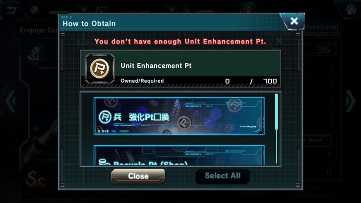 Where to Get Enhancement Points - Gundam UC Engage