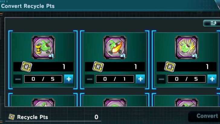 recycle point conversion - Gundam UC Engage