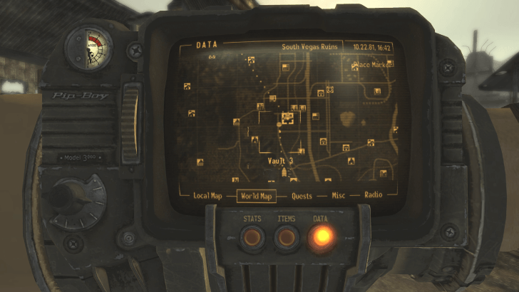Fallout New Vegas Vault 3 Map Location