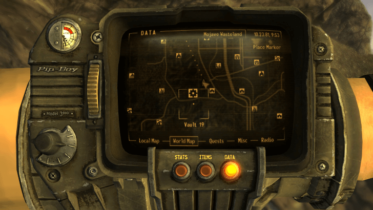 Fallout New Vegas Vault 19 Map Location
