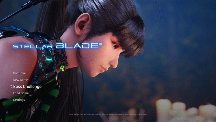 Stellar Blade - Boss Challenge Main Menu