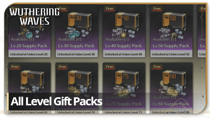Wuthering Waves - All Level Gift Packs