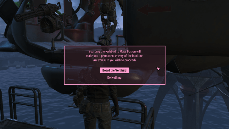 Fallout 4 - Vertibird Institute Warning