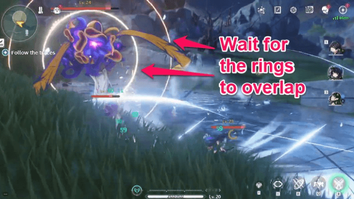 Wuthering Waves - attacks with yellow rings