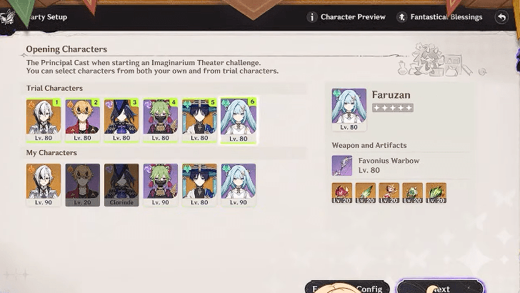 Genshin - Imaginarium Theater - Opening Characters for the Principal Cast