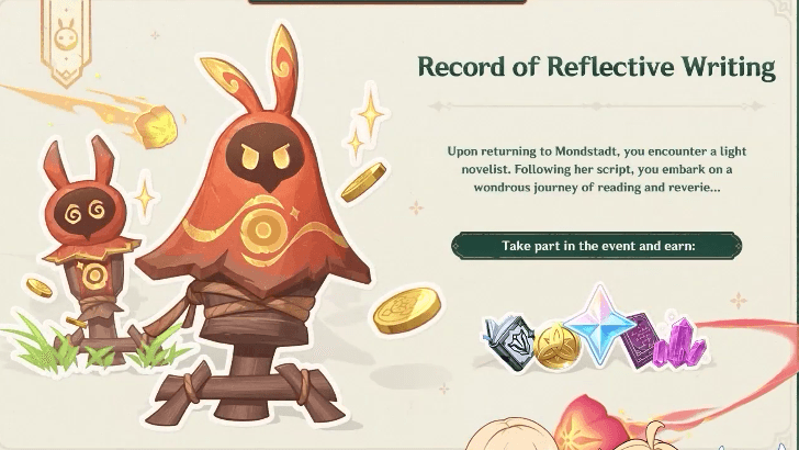 Genshin Impact - 4.7 New Event - Record of Reflective Writing