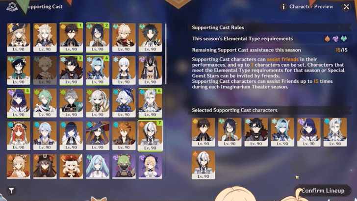 Genshin - Imaginarium Theater - Supporting Cast