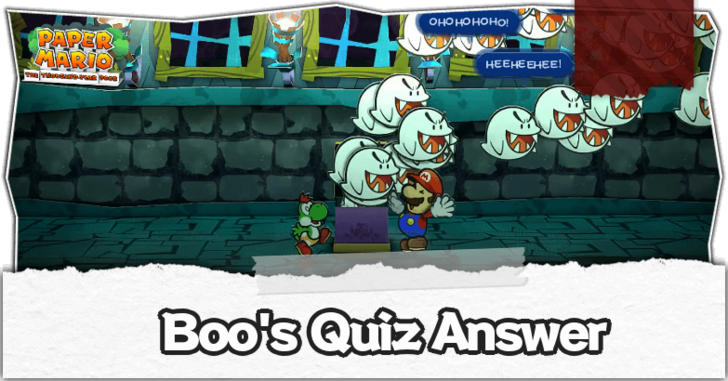 All Boo Quiz Answers | Paper Mario: The Thousand-Year Door (TTYD 