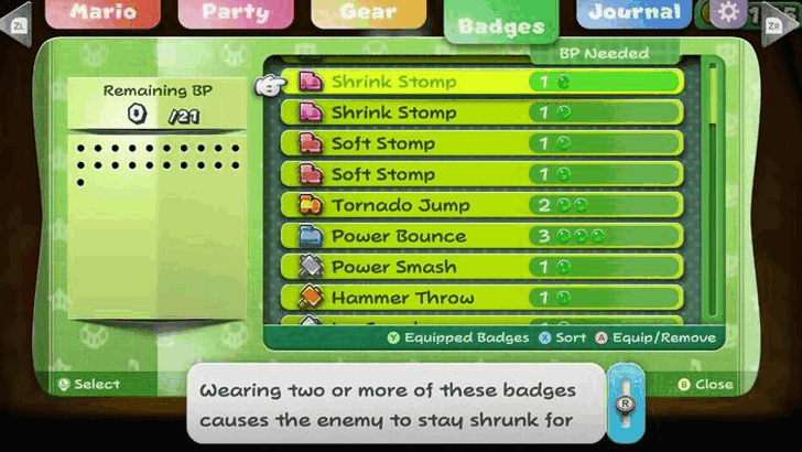 Paper Mario TTYD Switch Remake - Stacked Badges