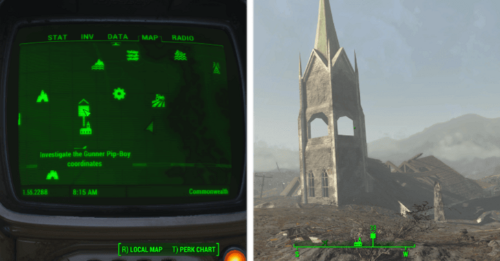 Fallout 4 Best of Three Gunner Pip-Boy Coordinates