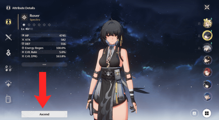 Wuthering Waves - Ascending Characters at Level Cap