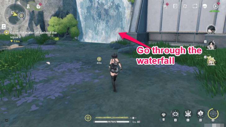 Wuthering Waves - Go to the Waterfall Behind the Square