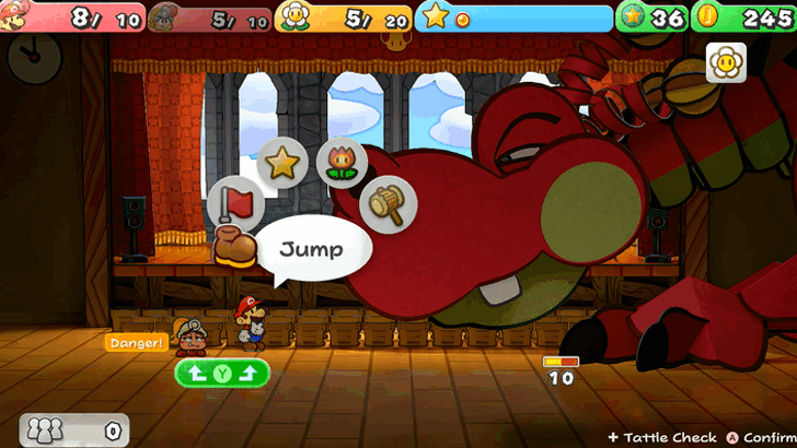 Paper Mario TTYD Switch Remake - Hooktail at 10 HP