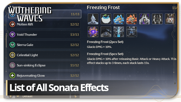 Wuthering Waves - List of All Sonata Effects