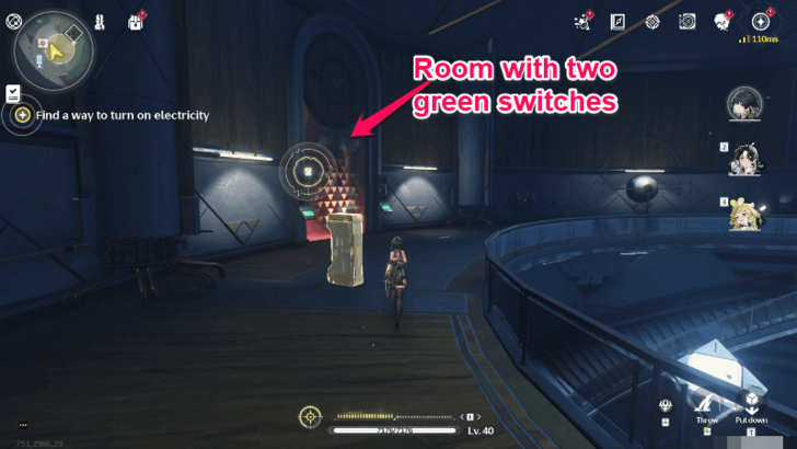 Wuthering Waves - Room with Two Green Switches Location