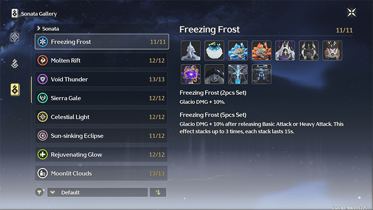 Wuthering Waves - Sonata Effects List