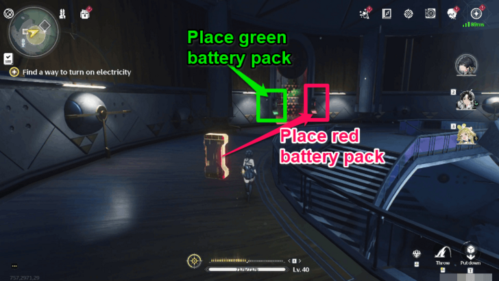 Wuthering Waves - Place the Red and Green Induction Cells on the Next Room