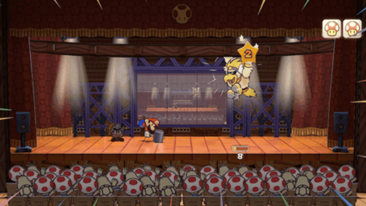 Paper Mario TTYD Switch Remake - Drop Him from the Ceiling with Quake Hammer