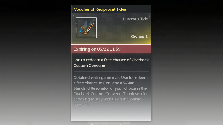 Wuthering Waves - Voucher of Reciprocal Tides