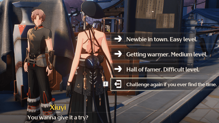 Wuthering Waves - Backflip Challenge Difficulty Choice