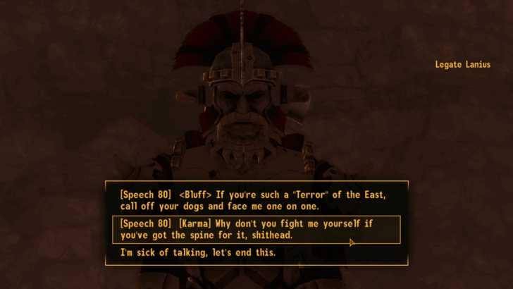 Fallout New Vegas - Legate Lanius Dialogue Option