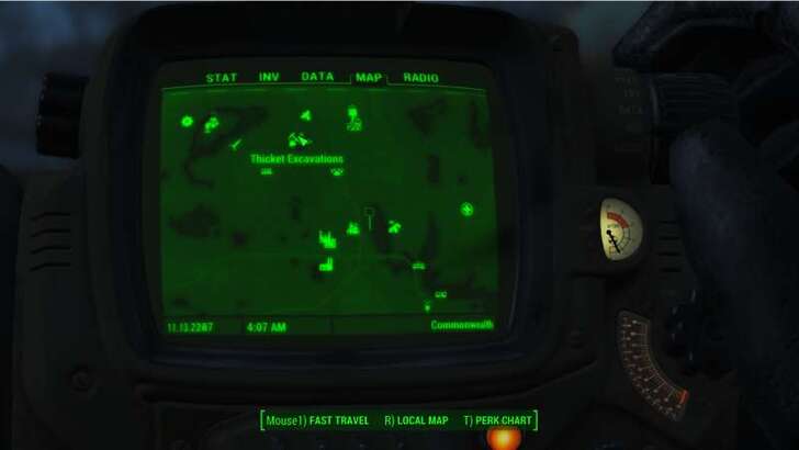Fallout 4 - Thicket Excavations Map