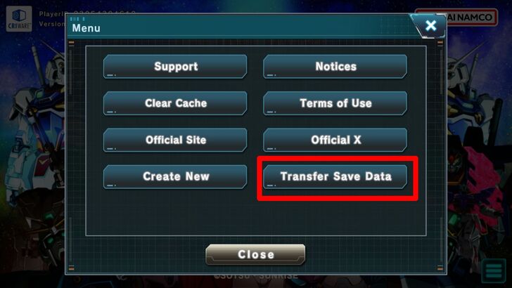 Account Linking Step 2 - Gundam UCE