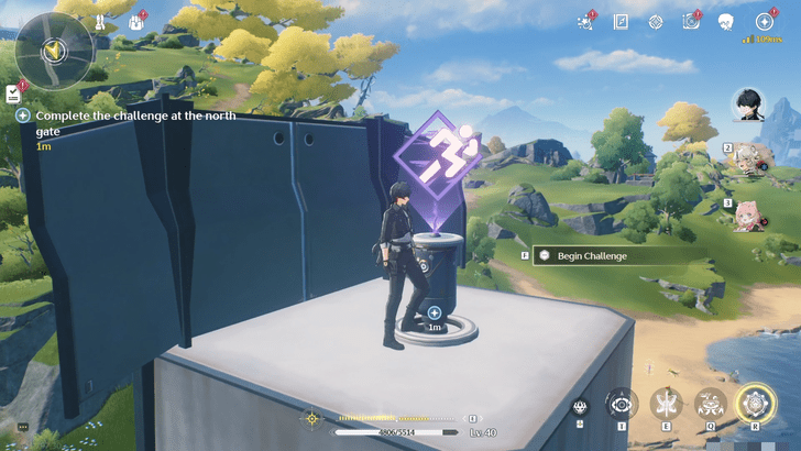 Wuthering Waves - Complete the North Gate Track - Interact With Tactical Hologram