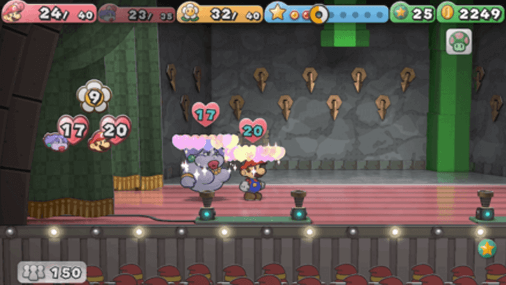 Paper Mario TTYD Switch Remake - Battle Bonetail While in Perfect Condition