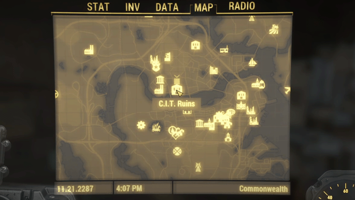 Fallout 4 - C.I.T. Ruins Location