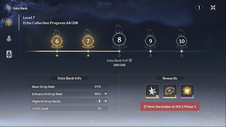 Wuthering Waves - Raise SOL3 Phase for Data Bank Level 8