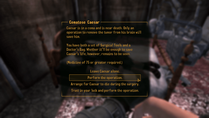 Fallout New Vegas - Perform Operation