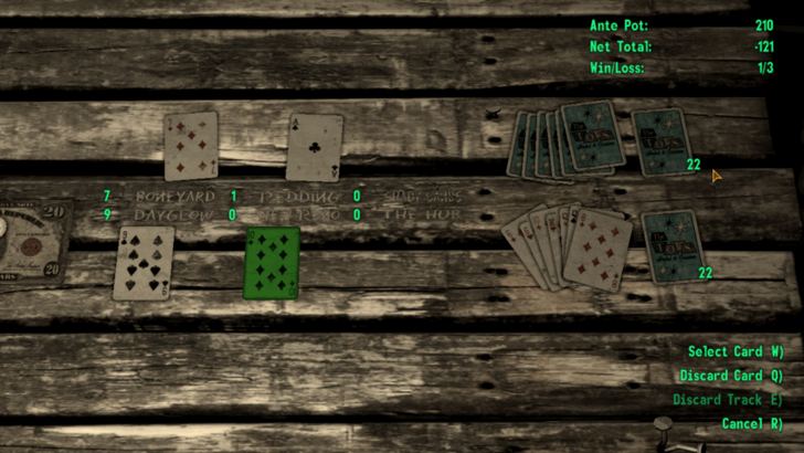 Fallout New Vegas - Place Starting Cards
