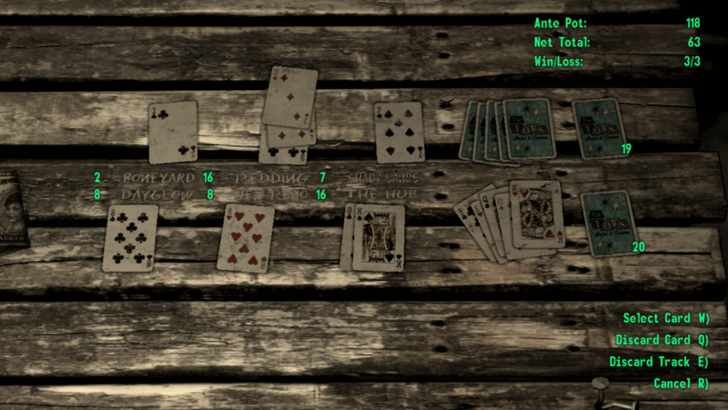 Fallout New Vegas - Strategically Place Cards