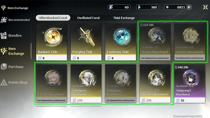 Wuthering Waves - Resonator Wavebands