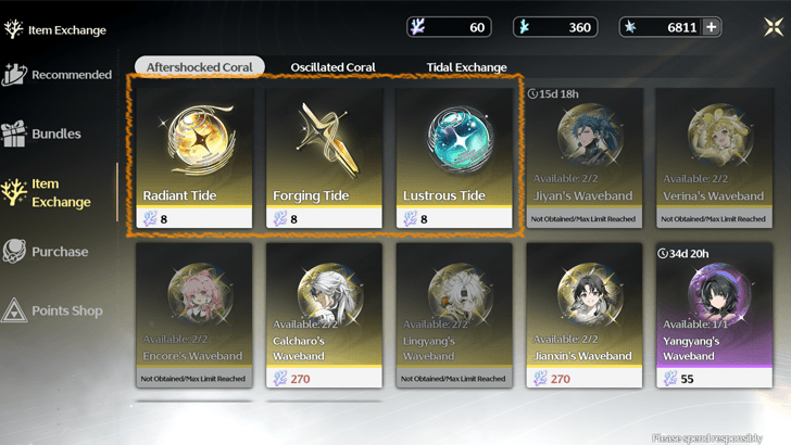 Wuthering Waves - Other Items Are Lower Priority