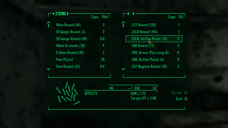 Fallout New Vegas - Buy Ammo