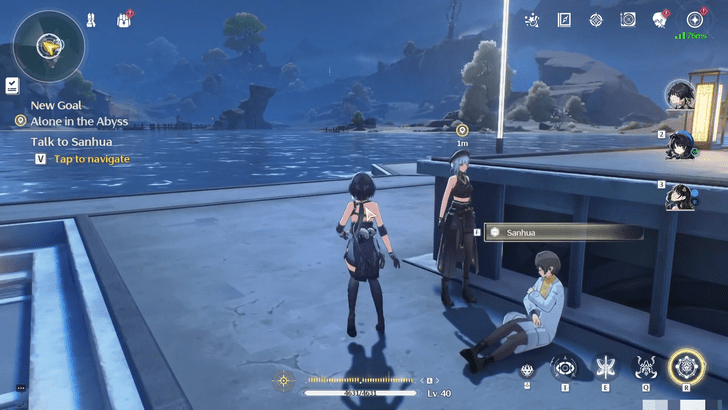 Wuthering Waves - Alone in the Abyss - Talk to Sanhua